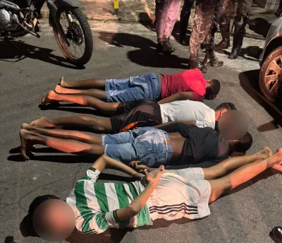 Quatro homens são presos após perseguição e troca de tiros no Bairro de Fátima