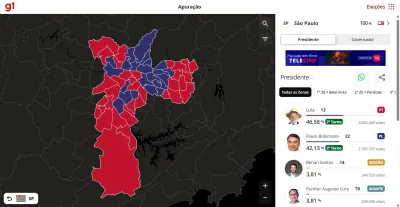 Resultado das eleições 2026 por local de votação e urna: veja no mapa quem venceu na sua escola e seção eleitoral