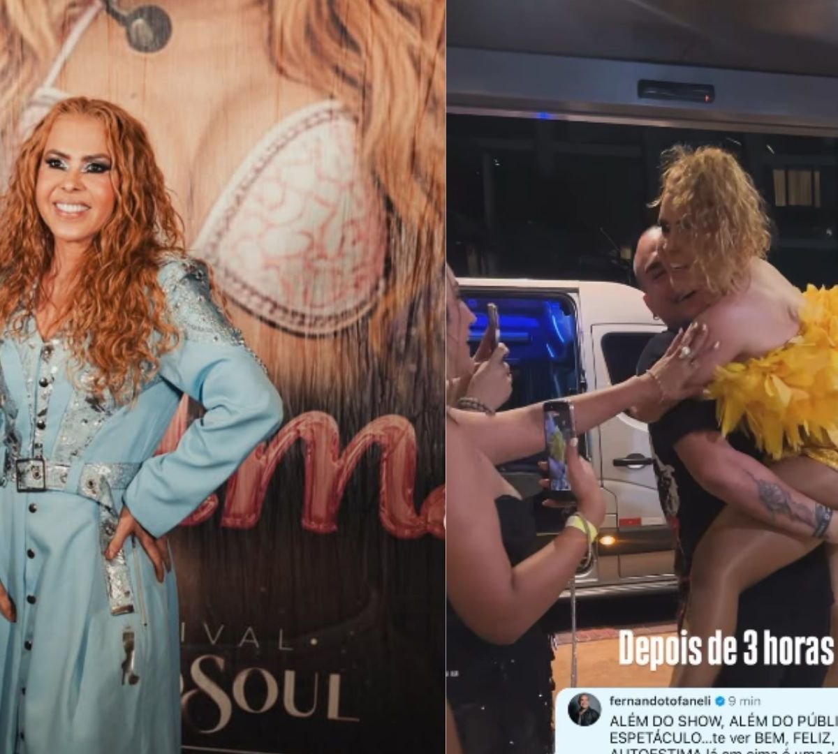Joelma é carregada no colo após show de 3h no Rio; veja momento