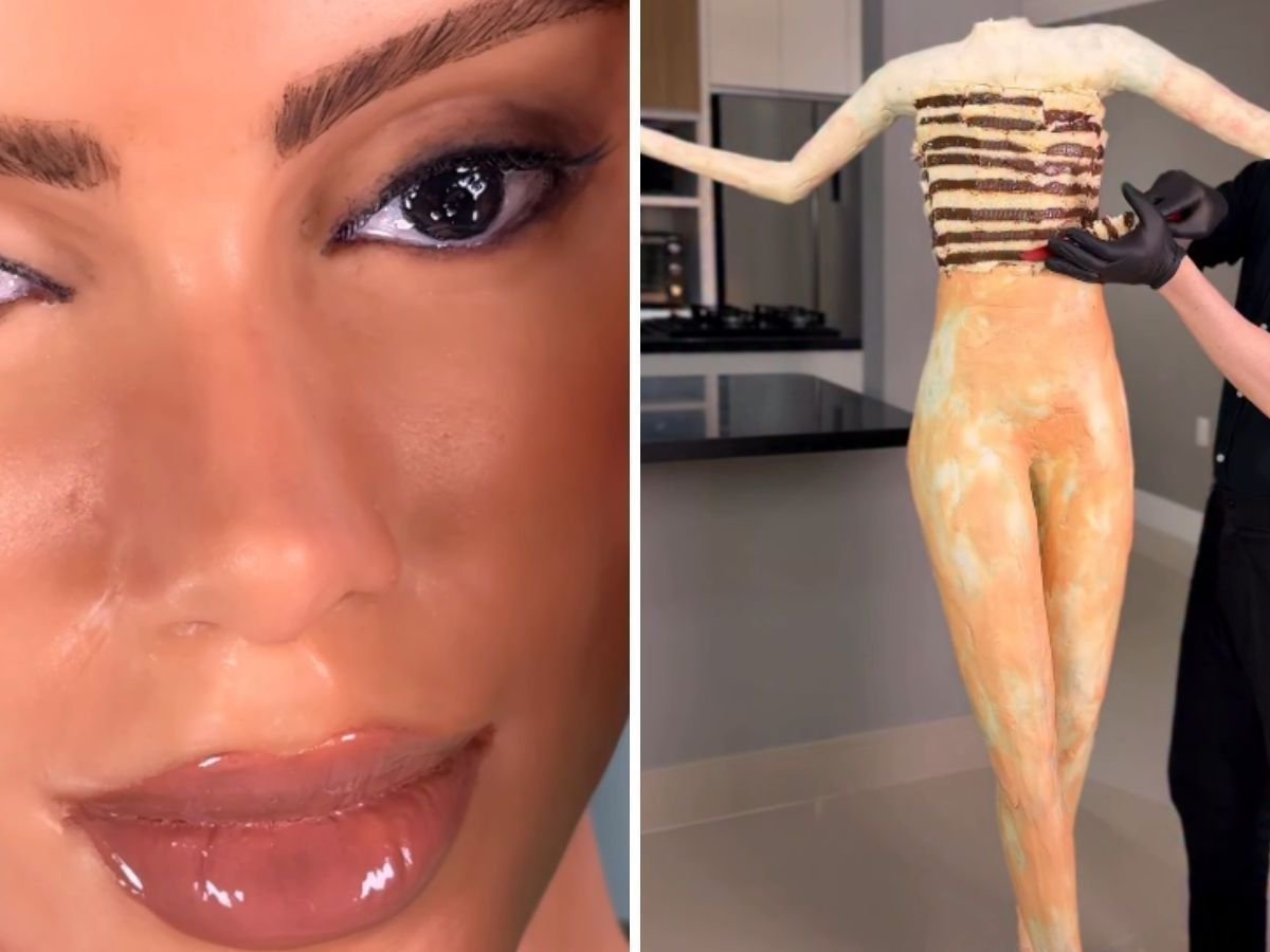 João Doce cria bolo com rosto e corpo de Anitta • Instagram/João Doce