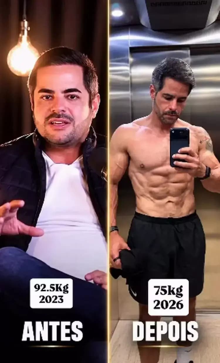 Reprodução/Instagram - Kaká Diniz mostra antes e depois após perder 17,5 kg