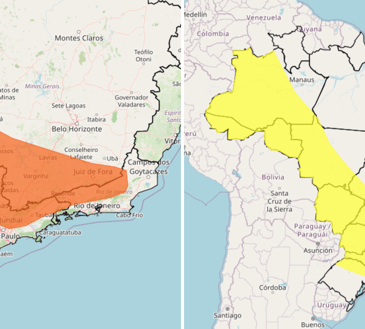 Inmet emite alertas para tempestades em doze estados nesta segunda (12)