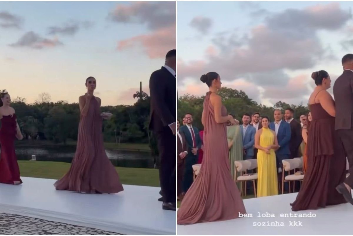 Bianca Andrade entra sozinha de madrinha no casamento de Juliette • Instagram