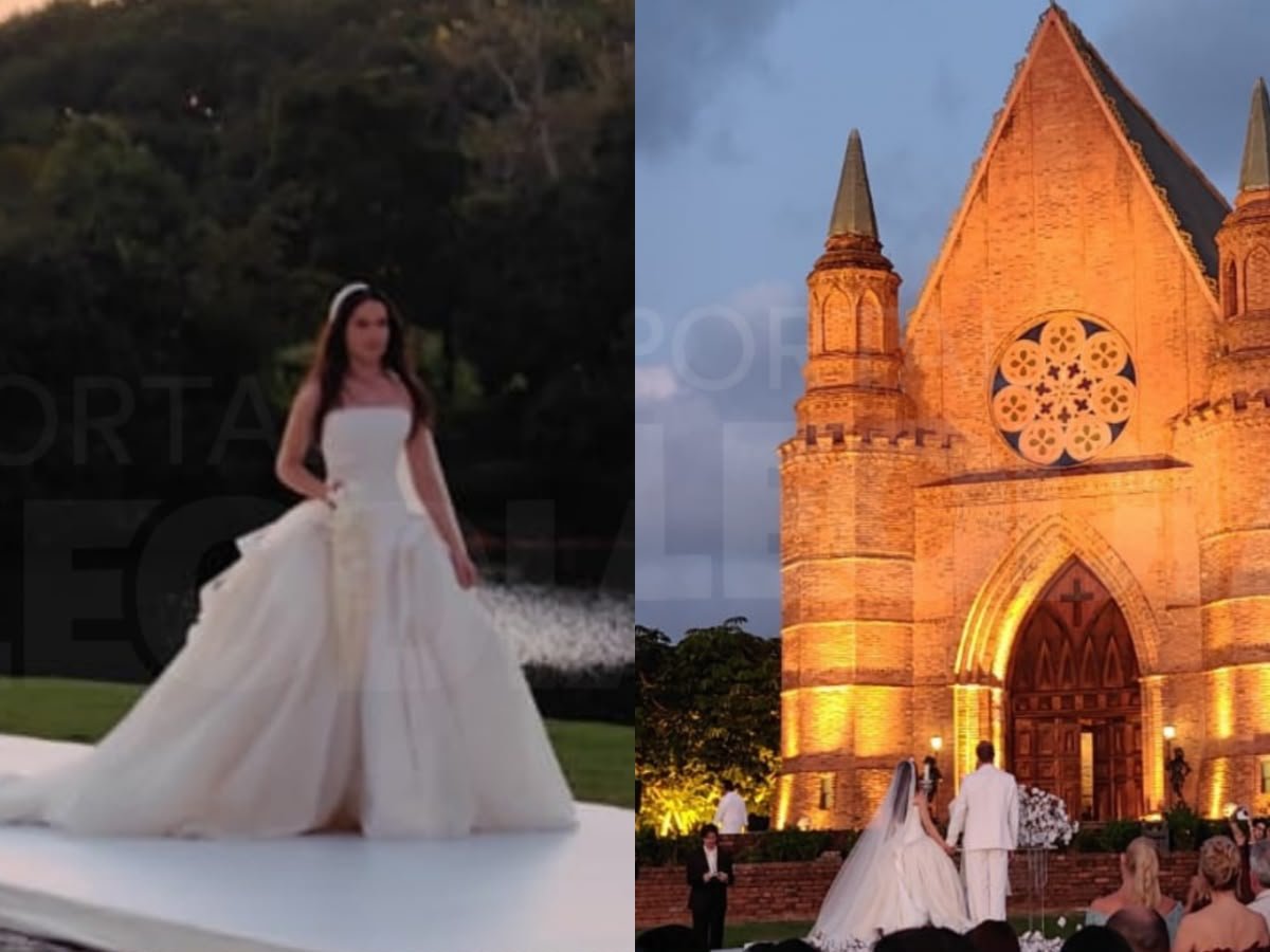 Juliette faz entrada triunfal em casamento com Kaique Cerveny