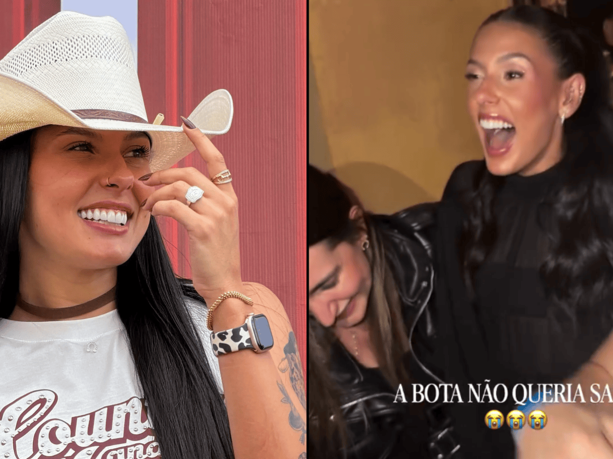 Ana Castela passa perrengue com bota durante festa • Instagram/Ana Castela