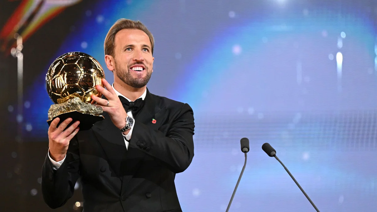 Kane supera Mbappé pela menor diferença da história da Bola de Ouro