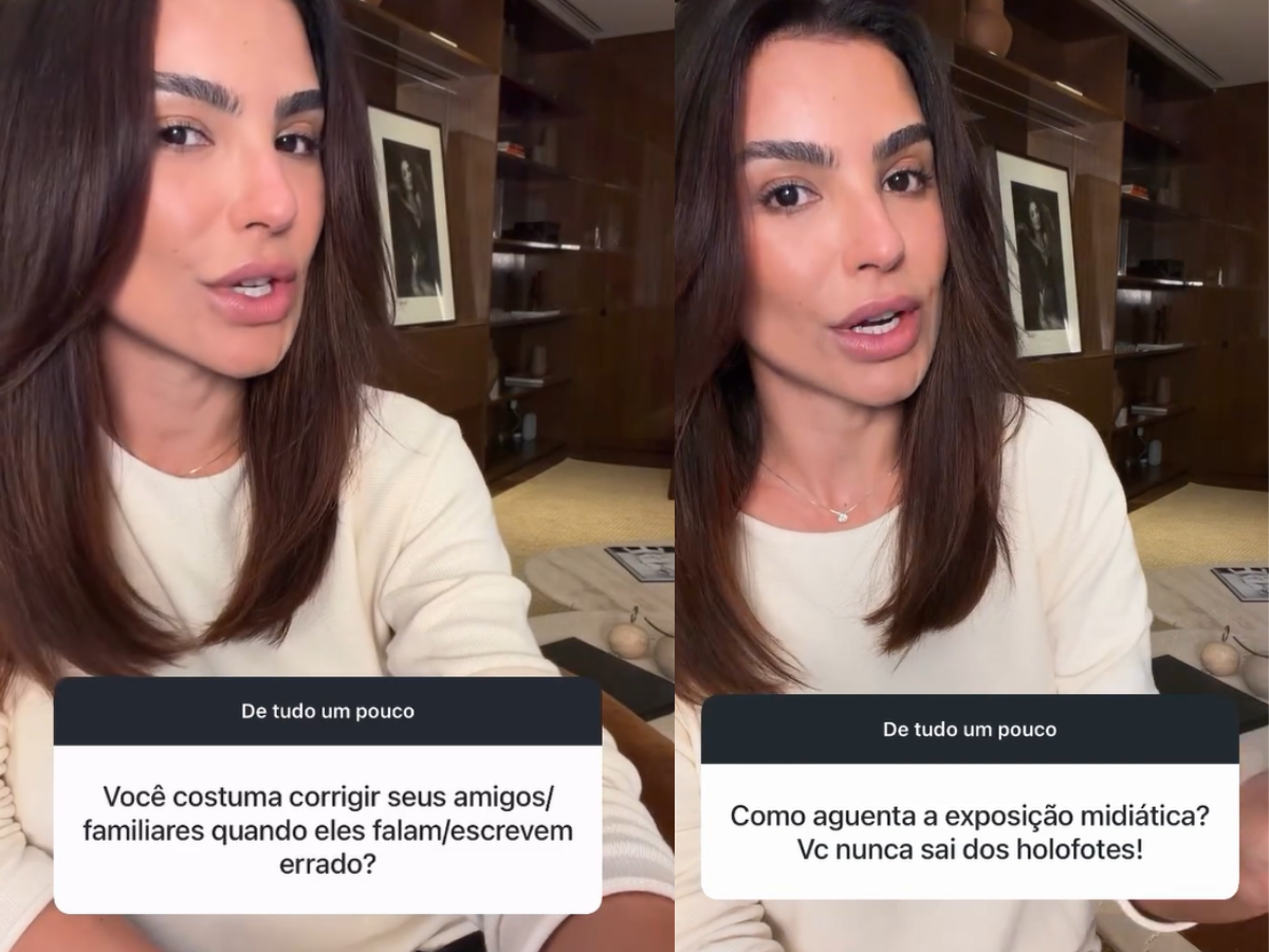 Cíntia Chagas diz ter mania de corrigir pessoas próximas a ela: “Até na hora H”