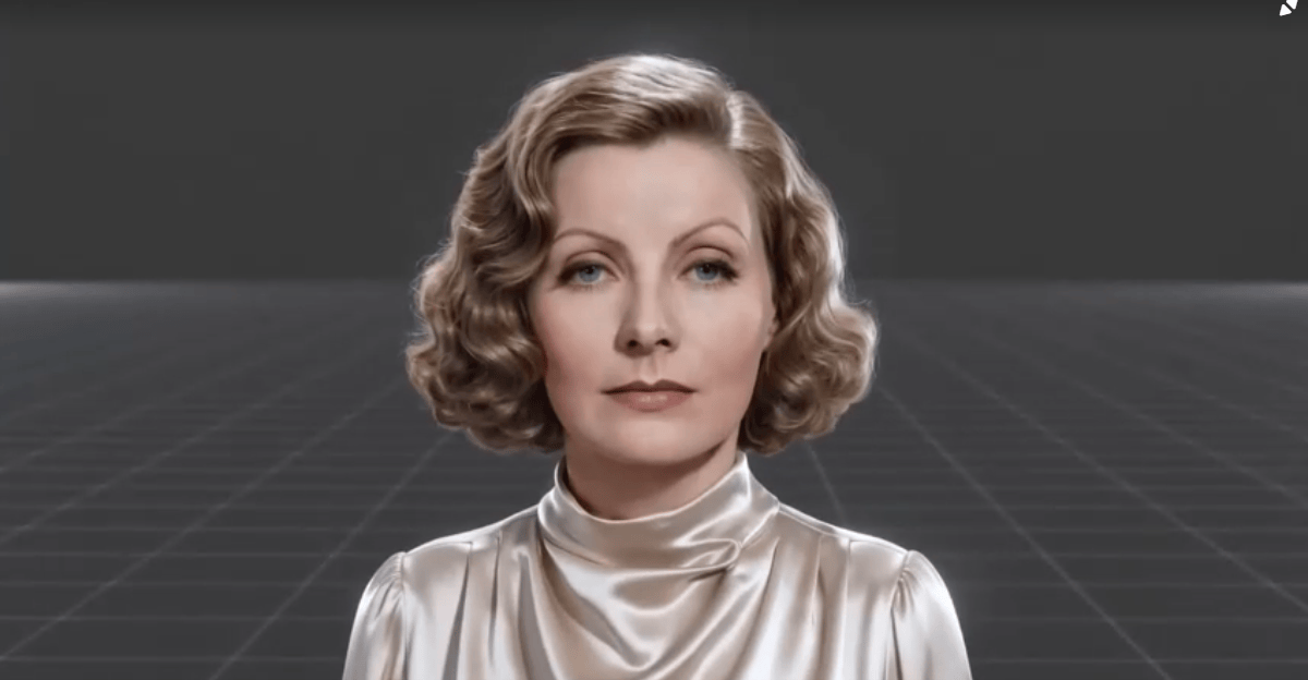 A atriz Greta Garbo foi recriada com IA • Reuters