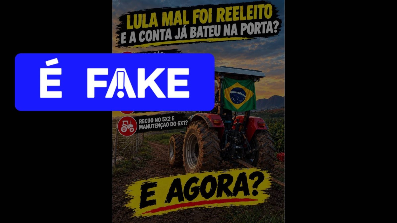 É #FAKE que governo federal recuou sobre fim da escala 6x1 após vitória de Lula no segundo turno das eleições 2026