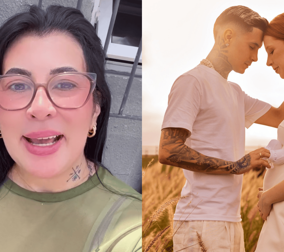 Mãe de cantor comentou o anúncio de gravidez do casal • Instagram/Michelle Vicente Xavier/MC Paiva